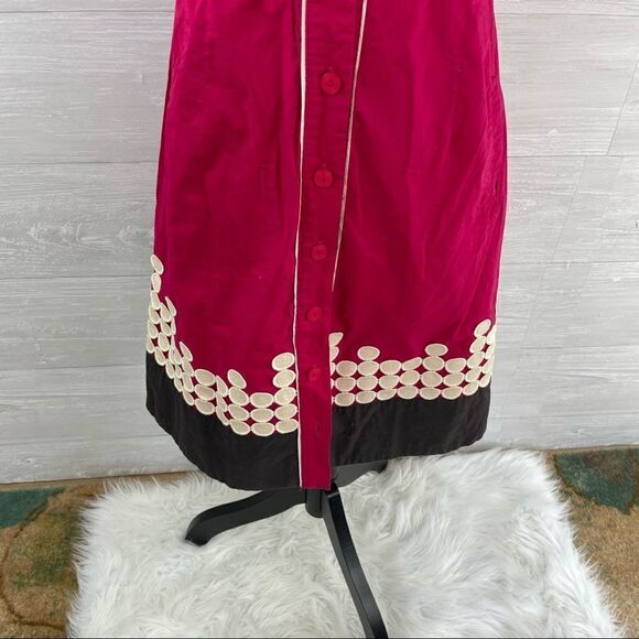 Anthropologie Floreat Sweet As Pit Button Down Fit & Flare Dress - Picture 4 of 12